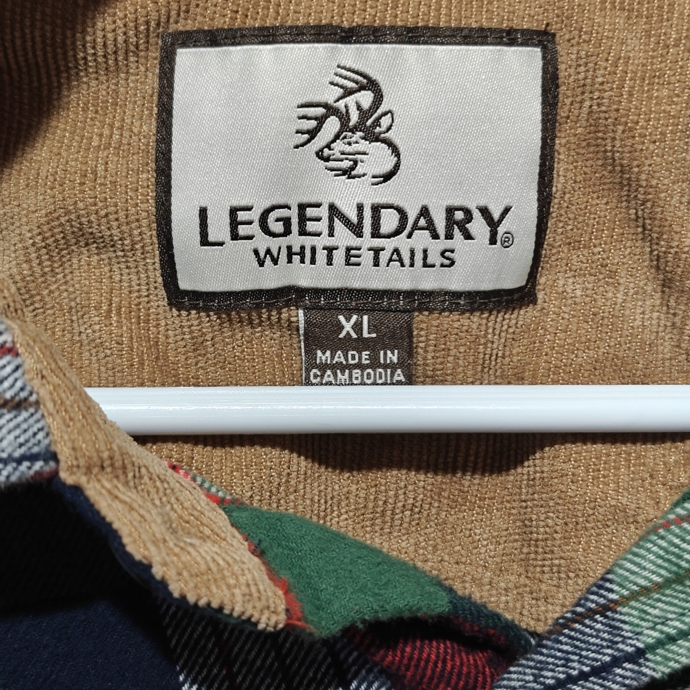 Legendary Whitetails Flannel Shirt XL Western Barn Chore Outdoors 100% Cotton - Picture 5 of 7